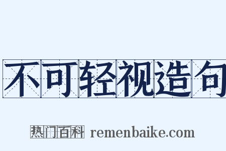 不可轻视造句是什么意思的图片